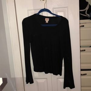 Black long sleeve top